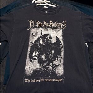 Fit for an autopsy Black Graphic Long Sleeve Shirt